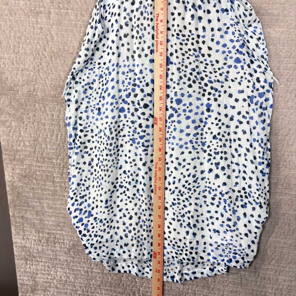 Cloth & Stone Blue Abstract Dot Halter Shift Dress C6284-A99 Womens Medium - Picture 3 of 6